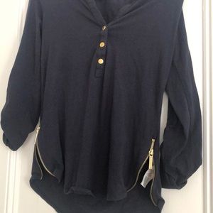 MICHAEL Michael Kors Tops - Michael Kore Navy cotton long sleeve MICHAEL Michael Kors Tops - Michael Kore Navy cotton long sleeve